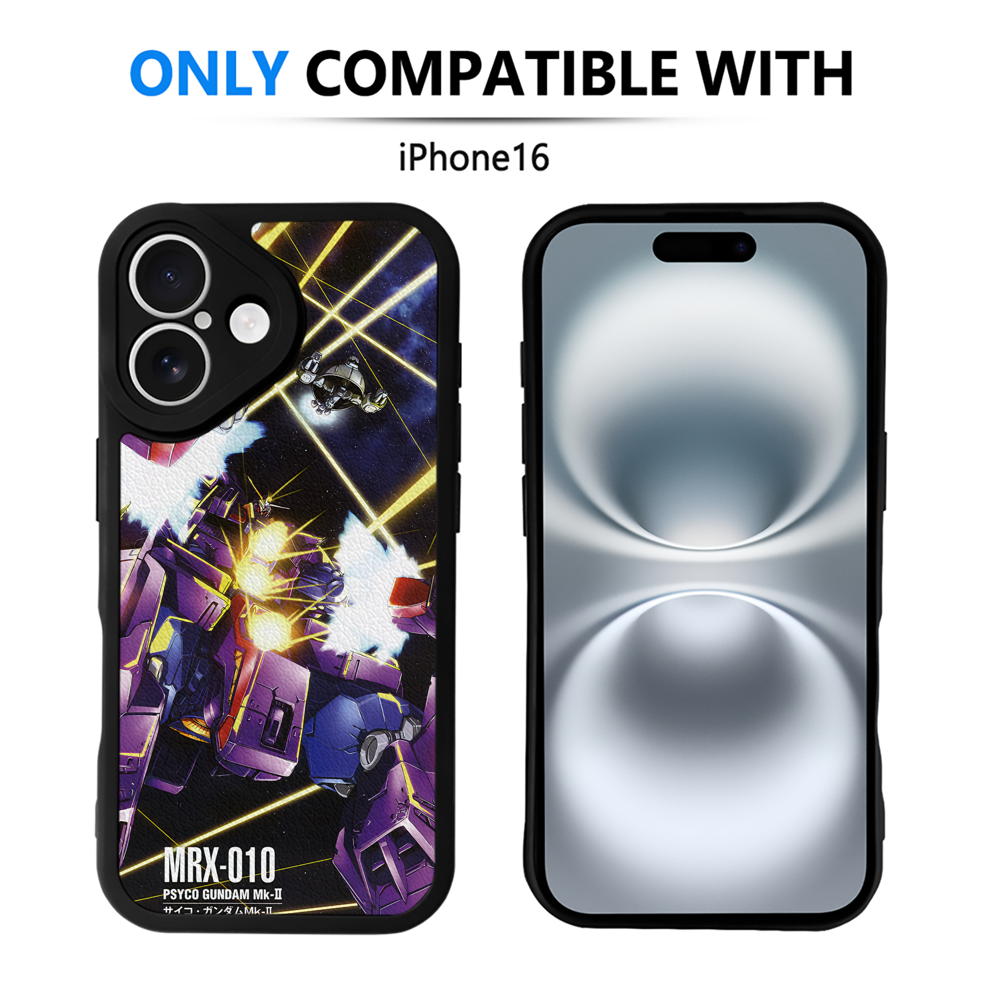 （画像用） 機動戦士ガンダム Mobile Suit Gundam 【iPhone 16シリーズ対応】シリコンスマホケース（レザー調） 材質：シリコン